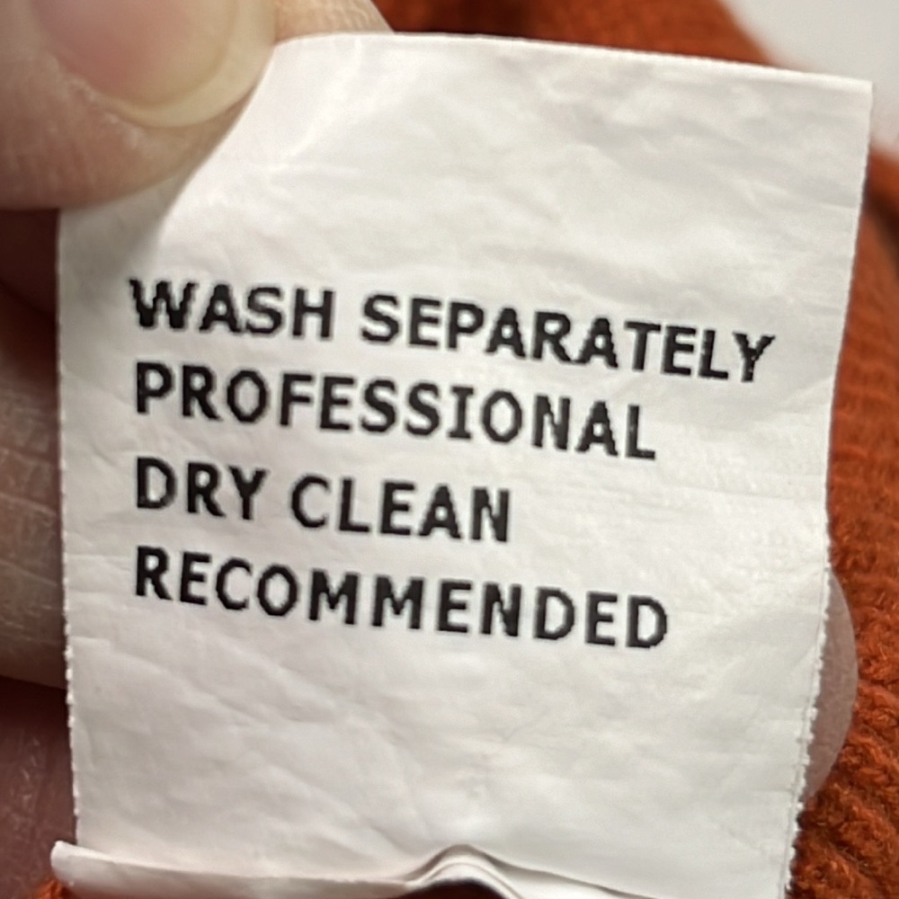 CHERFLY Dolman SLV Faux Wrap Backless Bodycon/Glam Belt Caramel Sweater Dress S - Picture 14 of 16